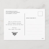 Cartes Pour Fêtes Annuelles Red Snowflake 3 Photo Collage (Dos)