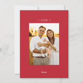 Cartes Pour Fêtes Annuelles Red Sunburst Joyeux Noël 2 Photo (Dos)