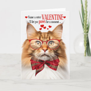 Cartes Pour Fêtes Annuelles Red Tabby Wegie Chat Humour Saint-Valentin