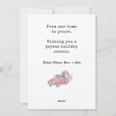 Cartes Pour Fêtes Annuelles Red Truck drapeau américain Noël (Dos)