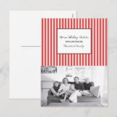 Cartes Pour Fêtes Annuelles Red Vertical Festipes Photo de vacances (Devant / Derrière)