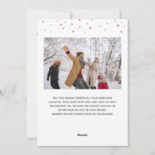 Cartes Pour Fêtes Annuelles Red White Stars Nom En Script Photo Noël (Dos)