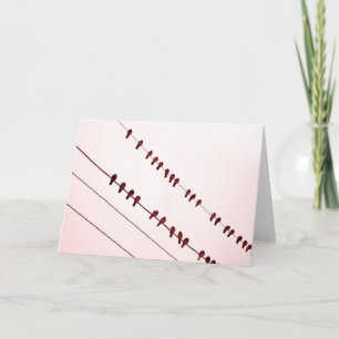 Cartes Pour Fêtes Annuelles "Redbirds" sur le fil