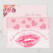 Cartes Pour Fêtes Annuelles Reed Lips Valentine Avec Citation (Devant / Derrière)