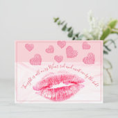 Cartes Pour Fêtes Annuelles Reed Lips Valentine Avec Citation (Debout devant)