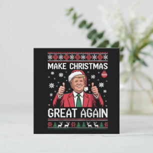 Cartes Pour Fêtes Annuelles Refaire Noël Grande Encore Trump Pyjama Noël Moche