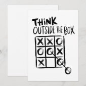 Cartes Pour Fêtes Annuelles Réfléchissez Dehors De La Boîte (Devant / Derrière)
