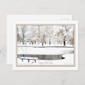 Cartes Pour Fêtes Annuelles Réflexion : En Nouvel An : Jardin Public De Boston (Devant / Derrière)
