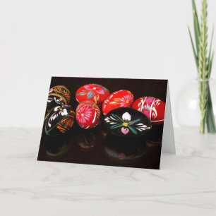 Cartes Pour Fêtes Annuelles Réflexions d'oeufs de Pysanka