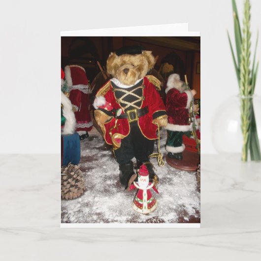 Cartes Pour Fêtes Annuelles Regal Christmas Teddy Bear Holiday Art Imprimer (Devant)