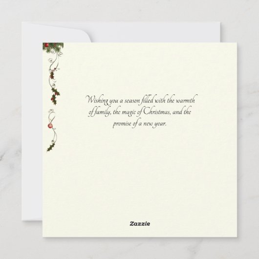 Cartes Pour Fêtes Annuelles Regal noir Père Noël barbe blanche Santa Hat (Dos)