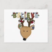 Cartes Pour Fêtes Annuelles Reindeer Believe Tshirts et cadeaux de vacances (Devant)