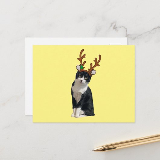 Cartes Pour Fêtes Annuelles Reindeer Calliope (Devant/Arrière en situation)