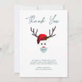Cartes Pour Fêtes Annuelles Reindeer de Merci client de Noël d'affaires (Devant)