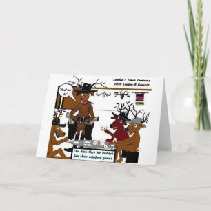 Cartes Pour Fêtes Annuelles Reindeer Games Drôle Noël Cadeaux & Tee - shirts
