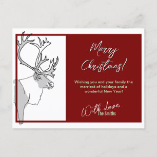 Cartes Pour Fêtes Annuelles Reindeer Joyeux Noël Personnalisable
