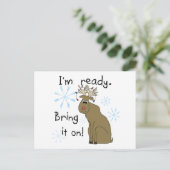 Cartes Pour Fêtes Annuelles Reindeer prêt pour les T-shirts et cadeaux de Noël (Debout devant)