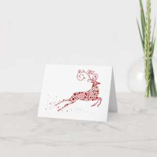 Cartes Pour Fêtes Annuelles Reindeer Red-01