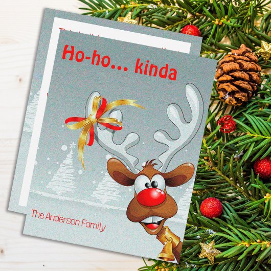 Cartes Pour Fêtes Annuelles Reindeer Rudolph christmas fun wishes Postcard