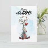 Cartes Pour Fêtes Annuelles Reindeer with christmas lights (Debout devant)