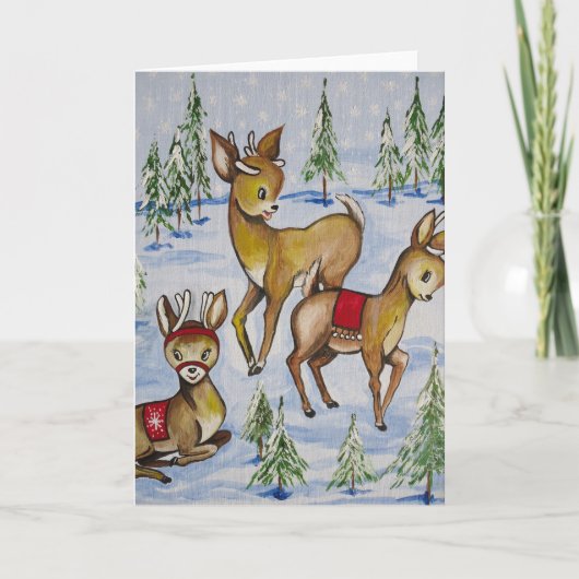 Cartes Pour Fêtes Annuelles Reinder (Devant)