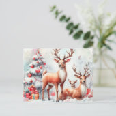 Cartes Pour Fêtes Annuelles Reinder de Noël (Debout devant)