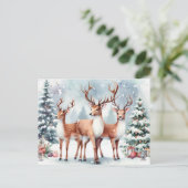 Cartes Pour Fêtes Annuelles Reinder de Noël (Debout devant)