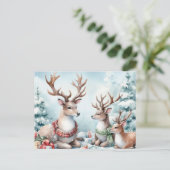 Cartes Pour Fêtes Annuelles Reinder de Noël (Debout devant)