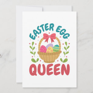 Cartes Pour Fêtes Annuelles Reine de l'œuf de Pâques Femmes Filles