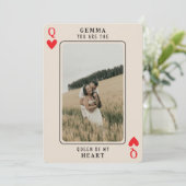 Cartes Pour Fêtes Annuelles Reine de mon cœur Photo personnalisée Saint-Valent (Debout devant)