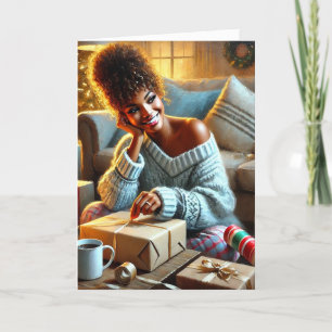 Cartes Pour Fêtes Annuelles Reine des Wrappin de vacances