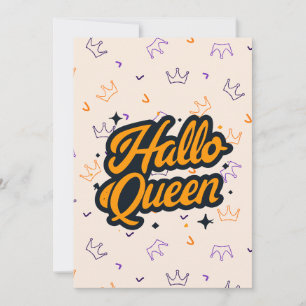 Cartes Pour Fêtes Annuelles Reine d'Halloween, Halloqueen, Art d'Halloween Rét