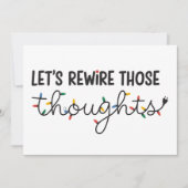 Cartes Pour Fêtes Annuelles Réinventons Ces Pensées Noël Santé Mentale (Devant)