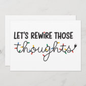 Cartes Pour Fêtes Annuelles Réinventons Ces Pensées Noël Santé Mentale (Devant / Derrière)