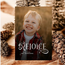 Rejoice Christian Religious Merry Christmas Photo 