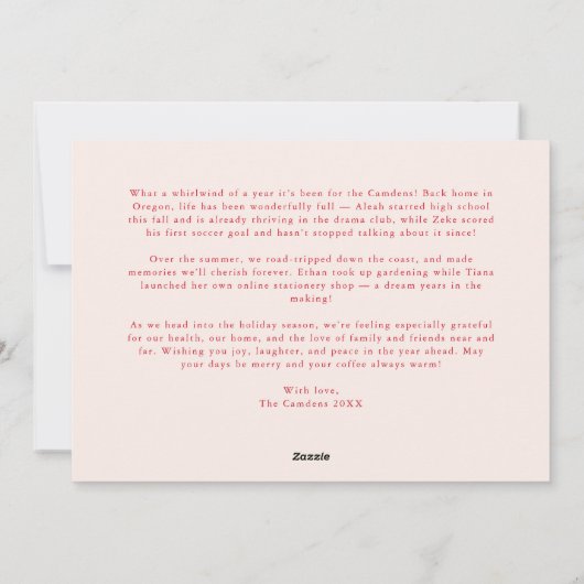 Cartes Pour Fêtes Annuelles Rejoice in the Lord manuscrit Noël rouge (Dos)