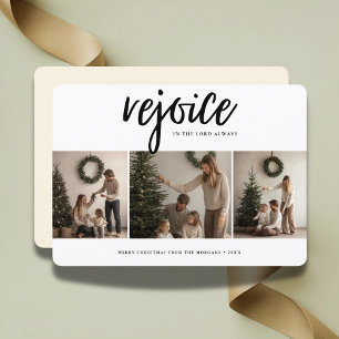 Cartes Pour Fêtes Annuelles Rejoice In The Lord Religious Christmas 3 Photo