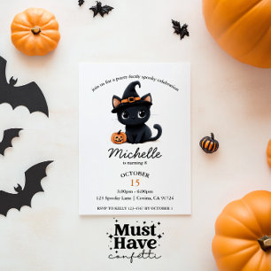 Cartes Pour Fêtes Annuelles Rejoignez-nous pour un chat Anniversaire de enfant