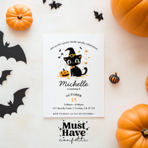 Cartes Pour Fêtes Annuelles Rejoignez-nous pour un chat Anniversaire de enfant