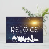 Cartes Pour Fêtes Annuelles REJOIR Noël Nativité Appartement (Debout devant)