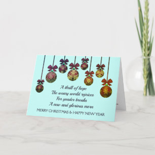 Cartes Pour Fêtes Annuelles REJOIX MONDIAUX FAIBLES   Nouvel An de Noël