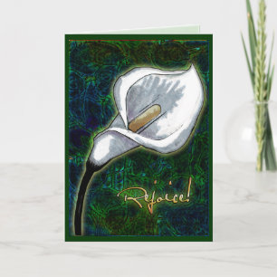 Cartes Pour Fêtes Annuelles Réjouissez-vous ! Elégante Calla Lily de Pâques Pe