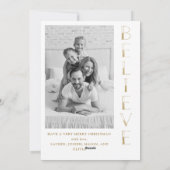 Cartes Pour Fêtes Annuelles Réjouissez-vous en or | Noël photo multiple (Dos)