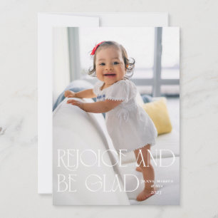 Cartes Pour Fêtes Annuelles Réjouissez-vous et soyez heureux Moderne