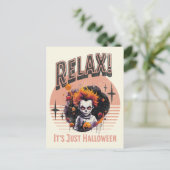 Cartes Pour Fêtes Annuelles Relax ! C'est juste Halloween (Debout devant)