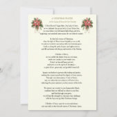 Cartes Pour Fêtes Annuelles Religieuse Mère Mary Poinsettia Prière catholique (Dos)