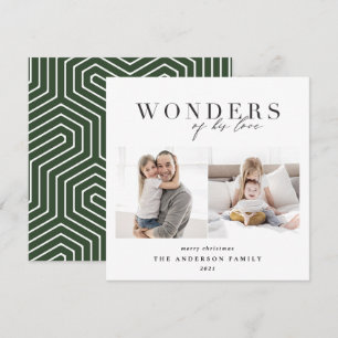 Cartes Pour Fêtes Annuelles Religieux moderne 2 photo vert de Noël