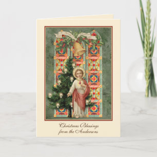 Cartes Pour Fêtes Annuelles Religieux Noël Jésus Écriture Prière