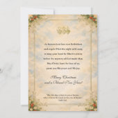 Cartes Pour Fêtes Annuelles Religious Baby Jesus Angels Scripture  (Dos)