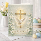 Cartes Pour Fêtes Annuelles Religious Easter Scripture Lilies Cross